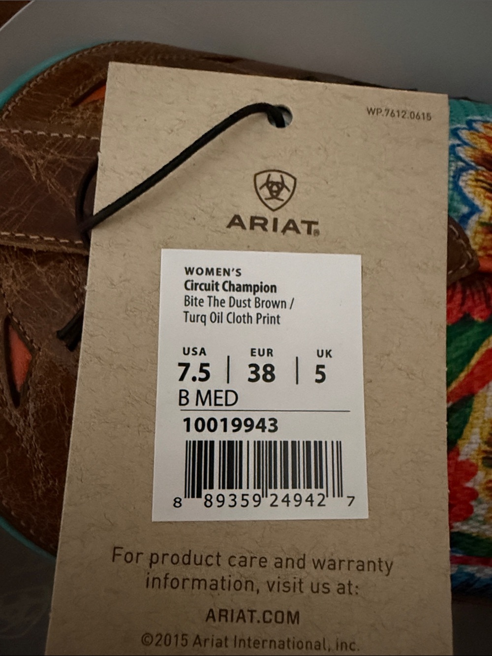 Ariat Turquoise Sunflower Floral Embroidered Western Boots - Picture 9 of 9